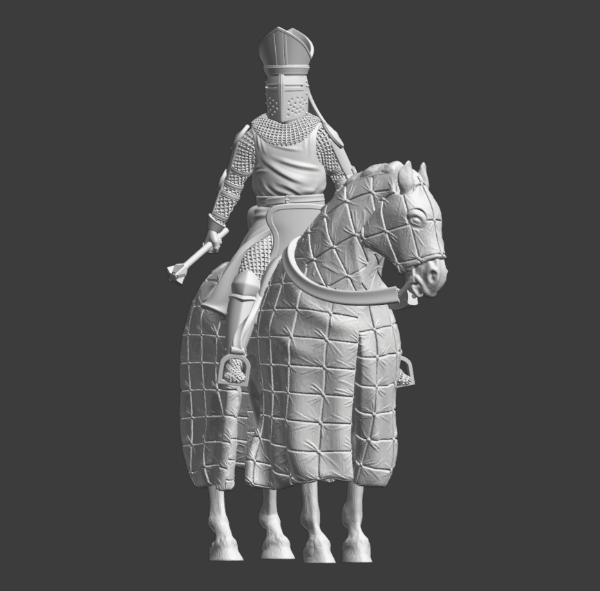 Mounted Medieval Warrior Bishop